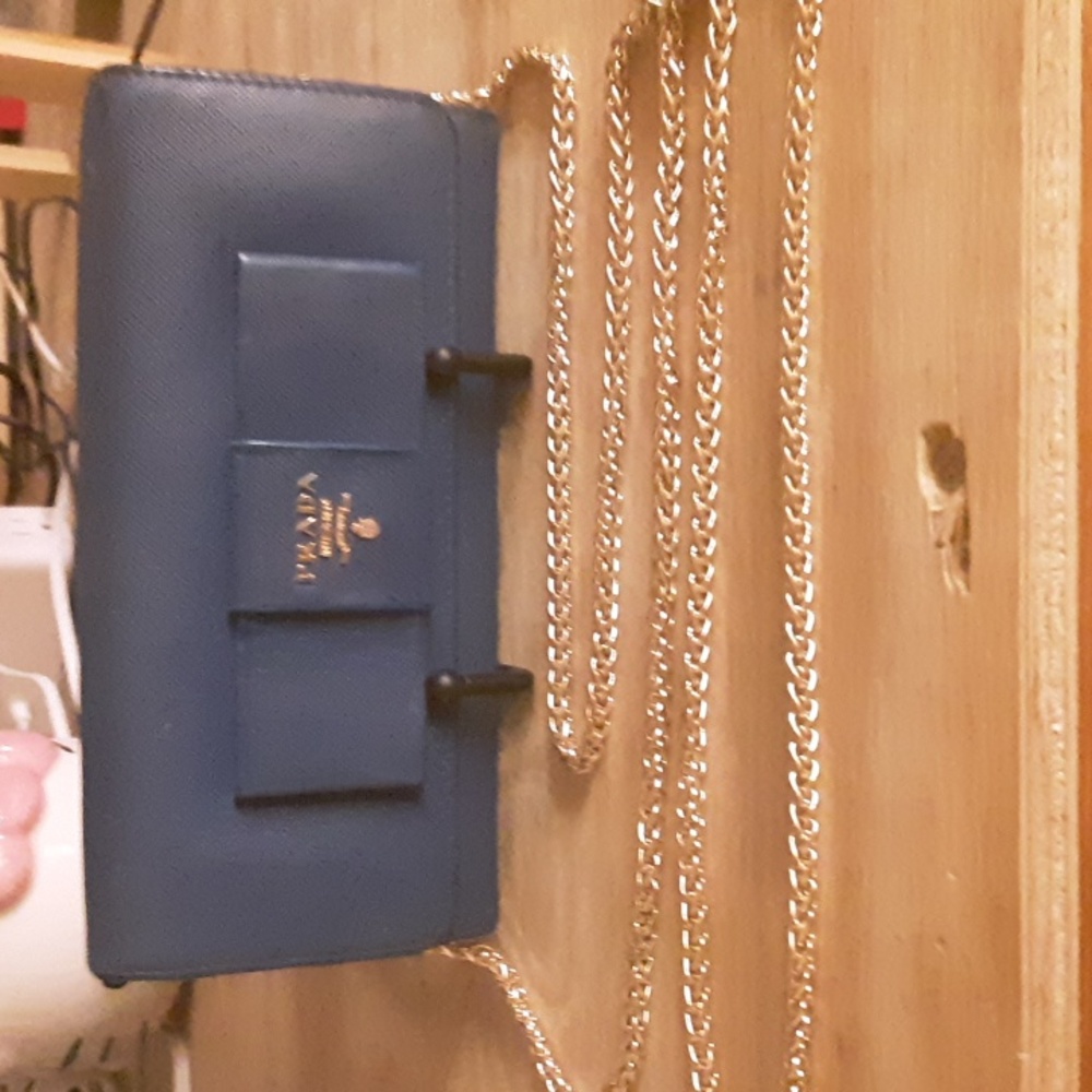 PRADA Saffiano Leather Crossbody Wallet